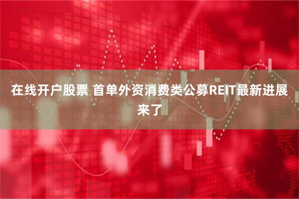 在线开户股票 首单外资消费类公募REIT最新进展来了